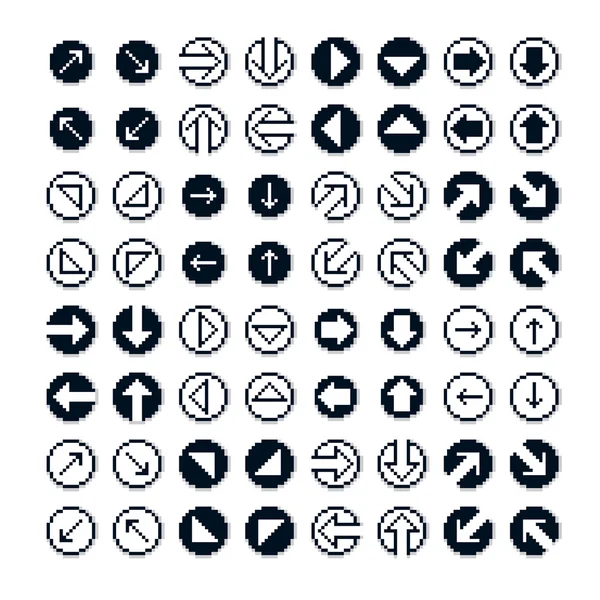 Premium Vector  Set of vector retro signs made in pixel art style