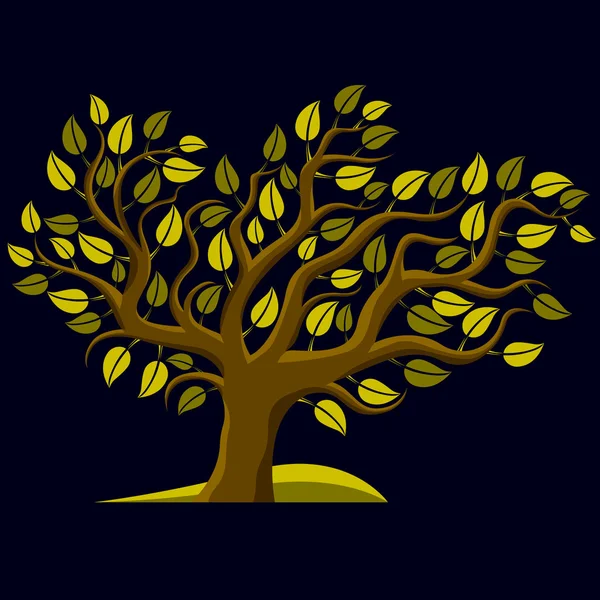 Árbol ramificado primavera — Vector de stock