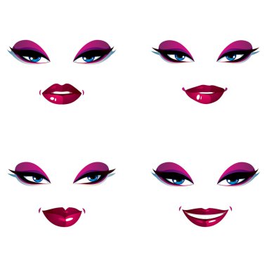 Çekici genç bayanlar makyaj ile