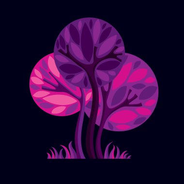 Stilize doğal sembolü ağaç 