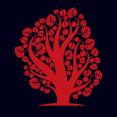 Ağaç, stilize eko sembol. 