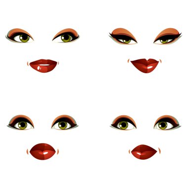 Çekici genç bayanlar makyaj ile