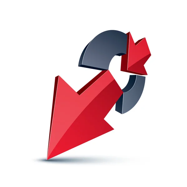 Symbol with an arrow icon — Stock Vector