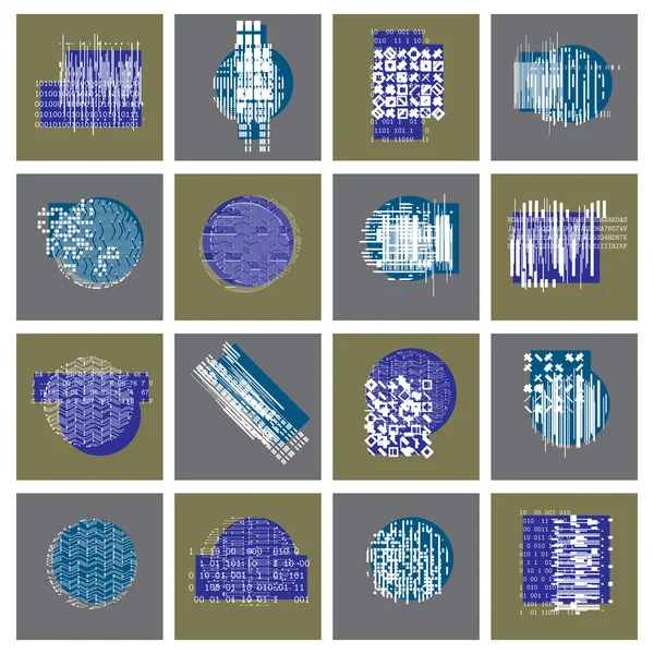 Geometriska kompositioner set — Stock vektor