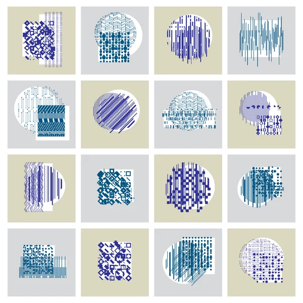 Geometrische Kompositionen gesetzt — Stockvektor