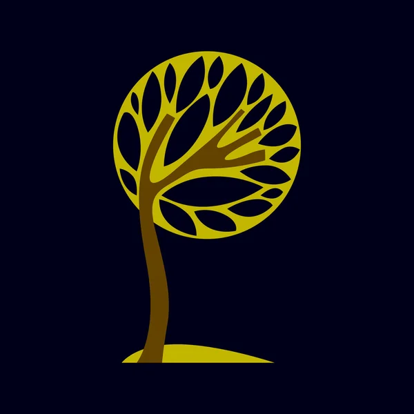 Stylized natural symbol tree - Stok Vektor