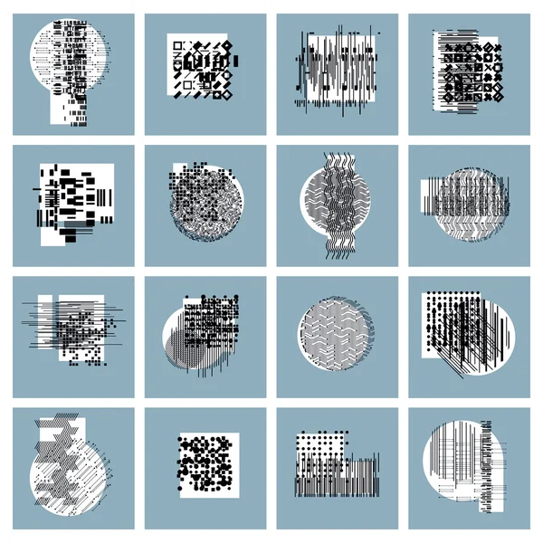 Ensemble de compositions géométriques — Image vectorielle