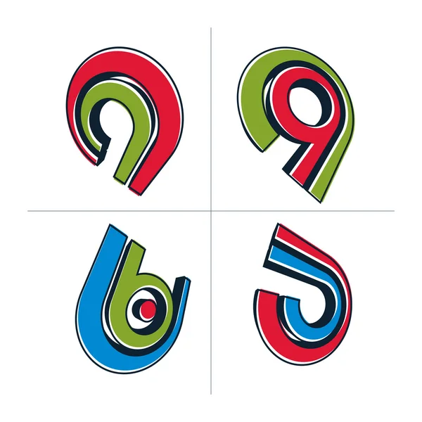 Set icone grafiche colorate — Vettoriale Stock