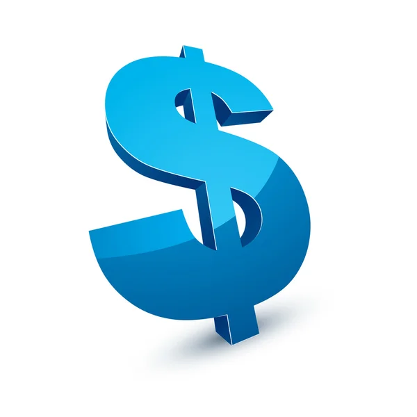 Symbole dollar, icône financière — Image vectorielle