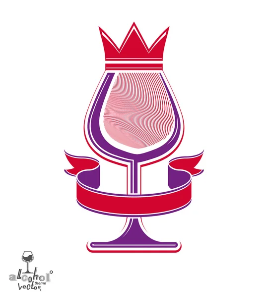 酒杯与国王皇冠 — 图库矢量图片
