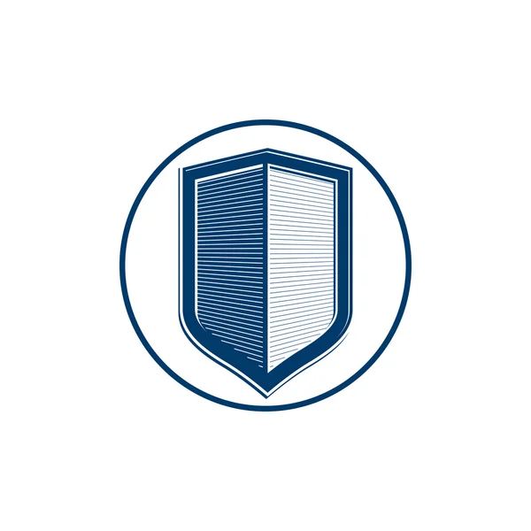 Elegante escudo de defensa icono — Vector de stock