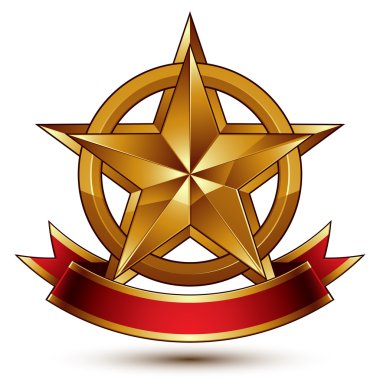 sembol stilize pentagonal parlak yıldız ile