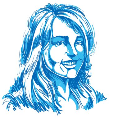 elle çizilmiş kadın portresi