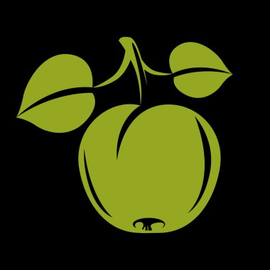  elma yeşil yaprakları ile