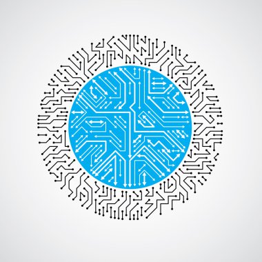 soyut teknoloji illüstrasyon 