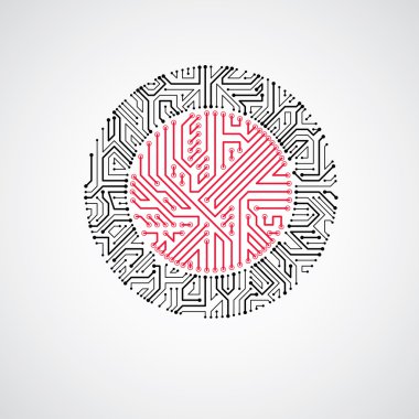 soyut teknoloji illüstrasyon