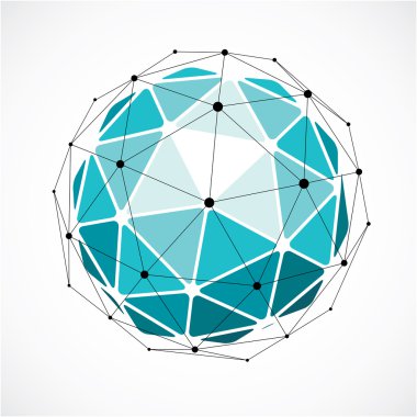 3D düşük Poli küresel nesne 