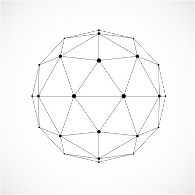 siyah çizgilerile düşük poli nesne 