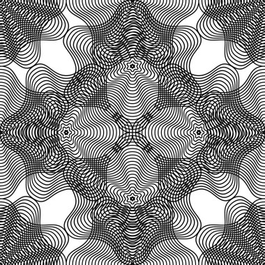 Siyah ve beyaz hayali soyut seamless modeli 