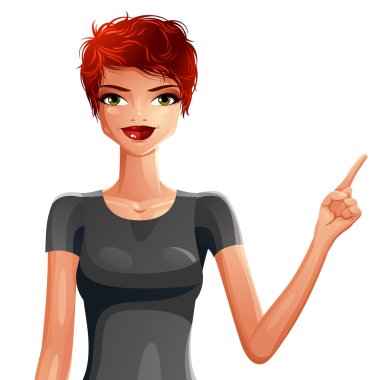 Güzel Bayan illüstrasyon