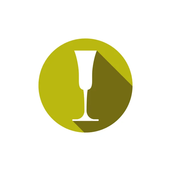 Champagne simbolo di vetro — Vettoriale Stock