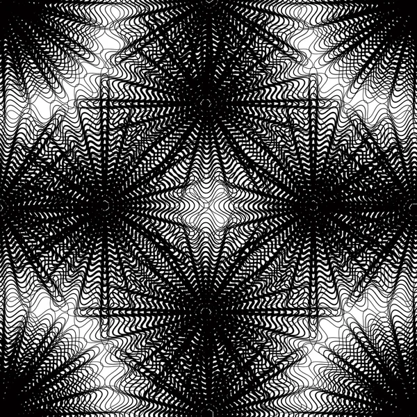 Монохромний смугастий ілюзорний нескінченний візерунок — стоковий вектор