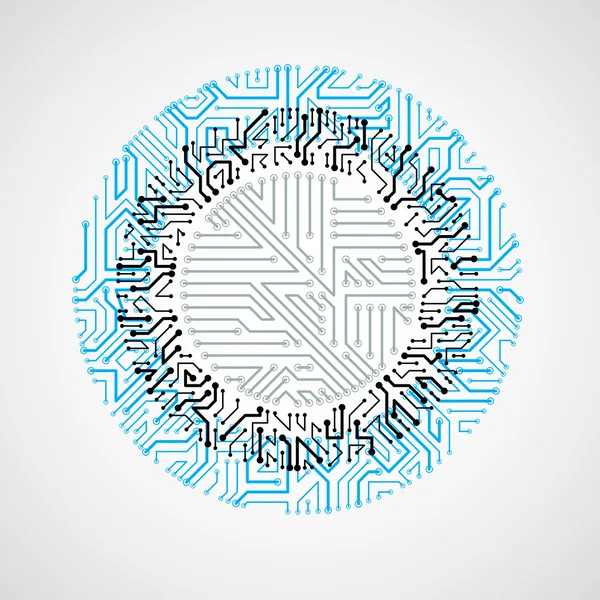 丸い青の技術イラスト — ストックベクタ
