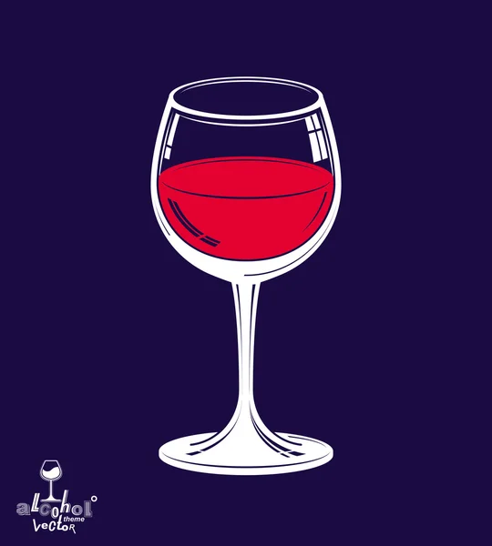 Classic 3d wineglass — Stock Vector