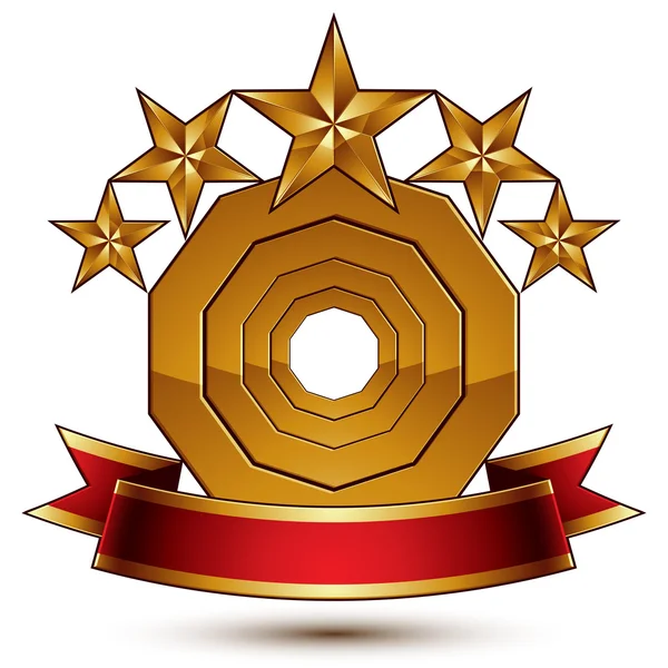 Golden Stars märkes symbol — Stock vektor