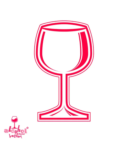 Elegant empty wineglass — Stock Vector