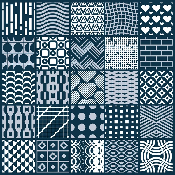 Patterns composed with different figures — Stock Vector