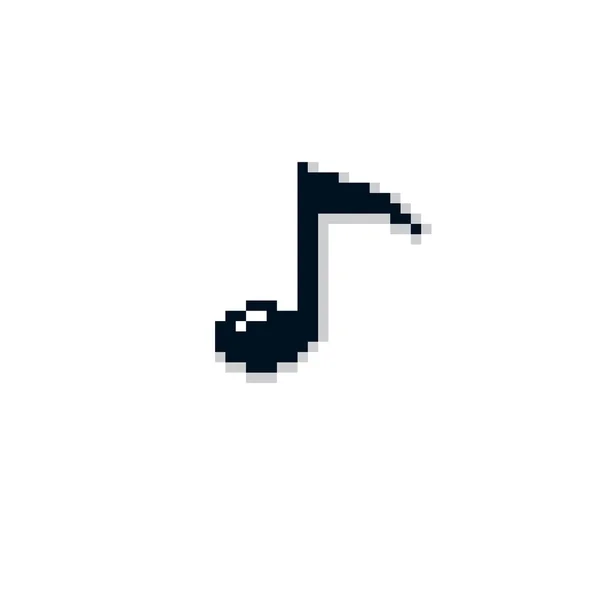 Musical note pixel symbol. — Stock Vector