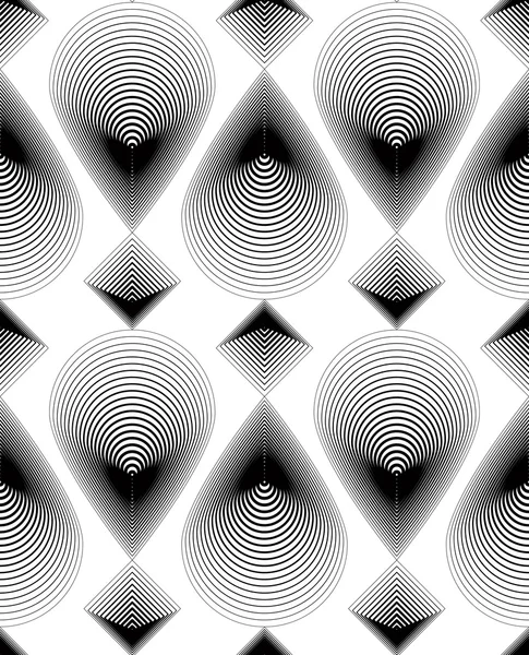 Naadloos patroon met geometrische figuren. — Stockvector