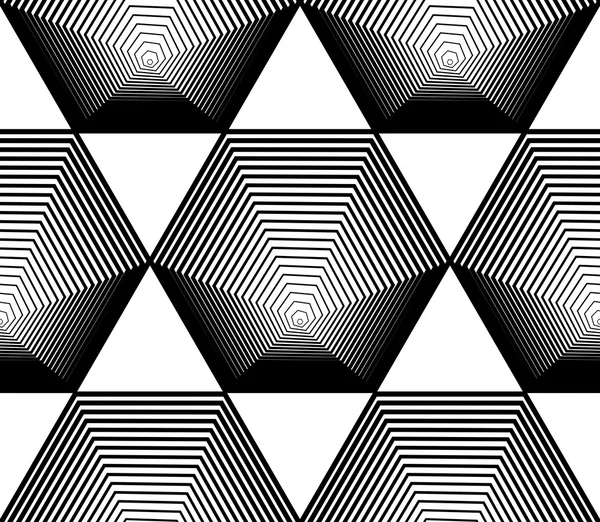 幾何学的図形でシームレスなパターン — ストックベクタ