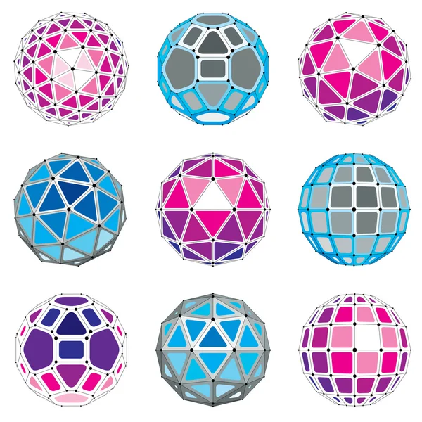 デジタル ワイヤ フレームの球状のオブジェクト — ストックベクタ