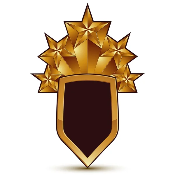 Símbolo geométrico dourado de marca — Vetor de Stock