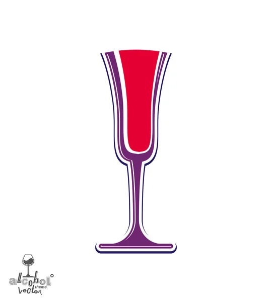 Champagne Goblet met bubbels — Stockvector