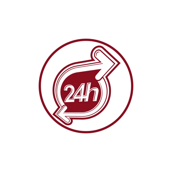 Concept 24 heures sur 24 — Image vectorielle