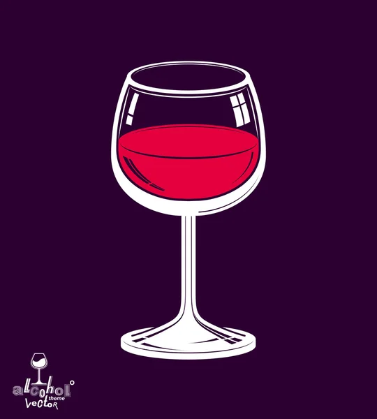 Klassieke 3D Wineglass — Stockvector