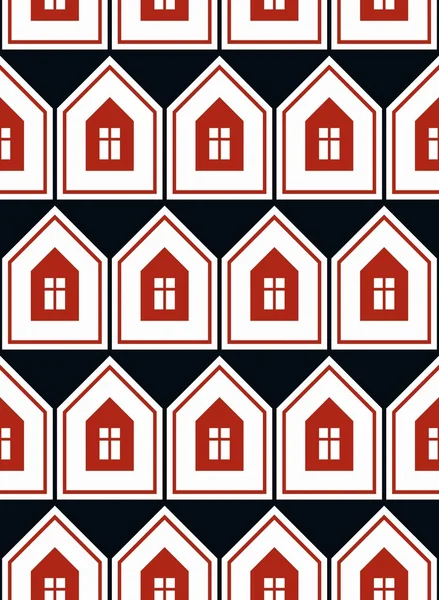 Simple houses continuous background. — Stock Vector