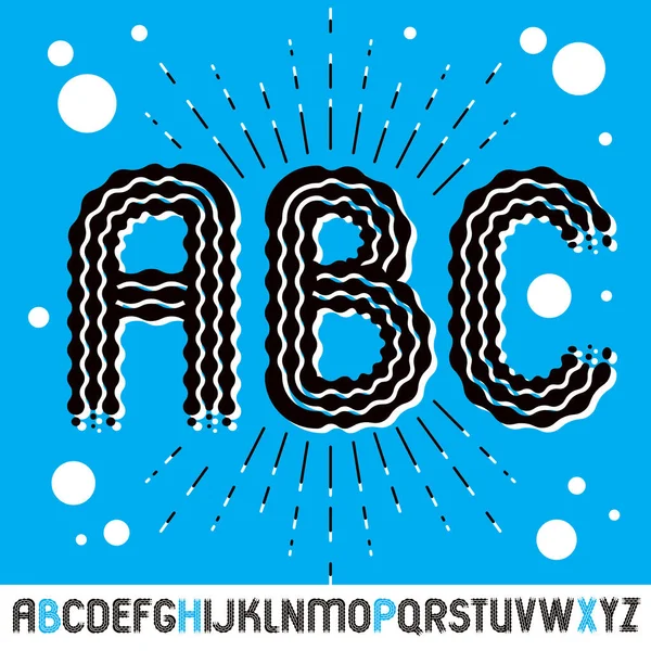 Vector Elegant Reich Verzierten Großbuchstaben Des Englischen Alphabets Abc Sammlung — Stockvektor