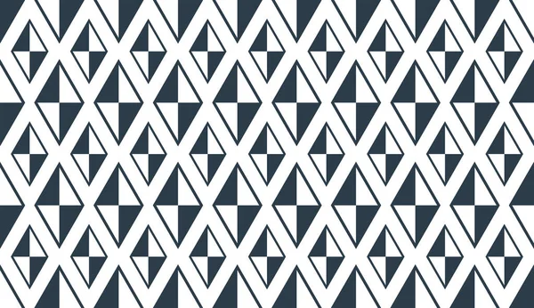 Rhomb Seamless Geometric Vector Pattern Rhombus Simple Black White Wallpaper — Stock Vector