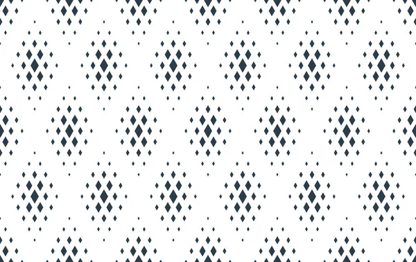 菱形无缝几何矢量图案 菱形简单黑白壁纸背景 民族民间刺绣或地毯风格图像 — 图库矢量图片
