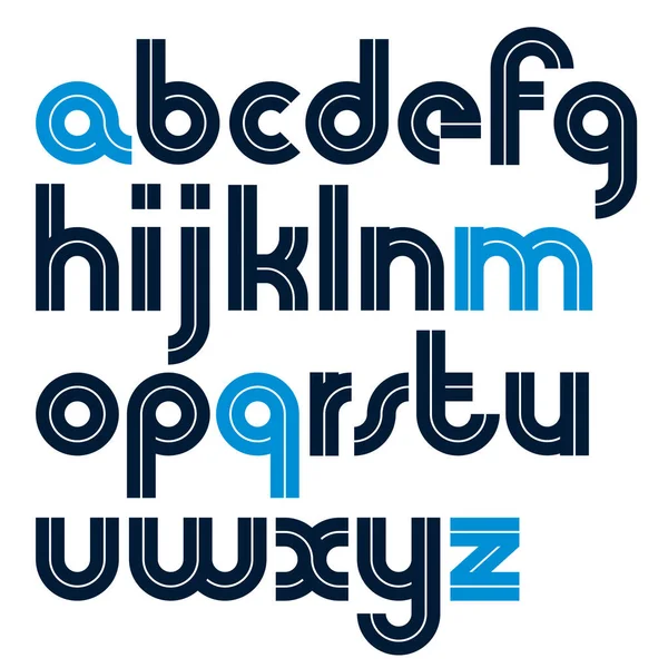 Set Van Vector Vet Kleine Letters Alfabet Letters Met Witte — Stockvector