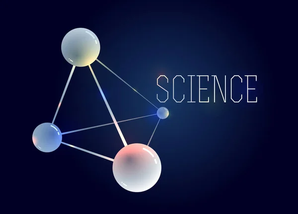 Moléculas Vetor Fundo Abstrato Dimensional Ciência Química Física Tema Elemento —  Vetores de Stock