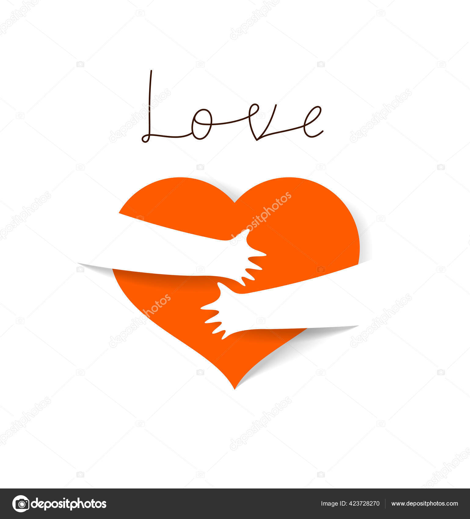 사랑을 마음과 사랑의 열정을 사랑하고 스톡 벡터 - ©Ostapius 423728270, image size:1539x1700