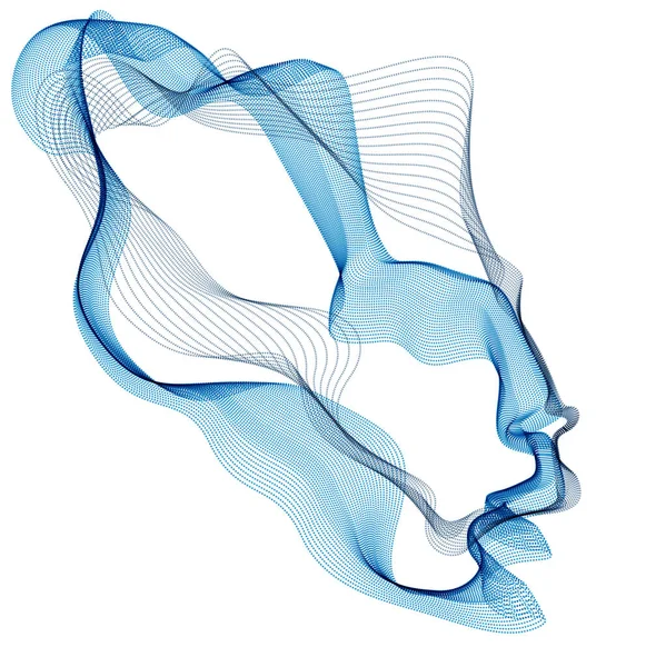 Digitale Seele Der Maschine Künstliche Intelligenz Software Visualisierung Des Menschlichen — Stockvektor