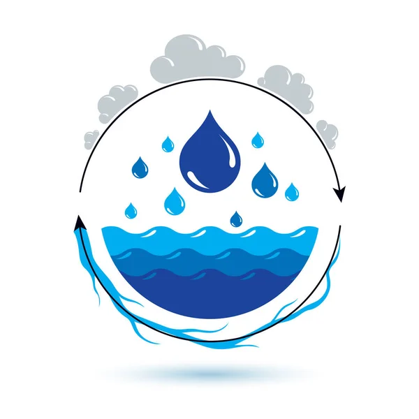 Logotyp Wektor Świeżości Oceanu Stosowania Jako Symbol Projektu Marketingowego Życie — Wektor stockowy