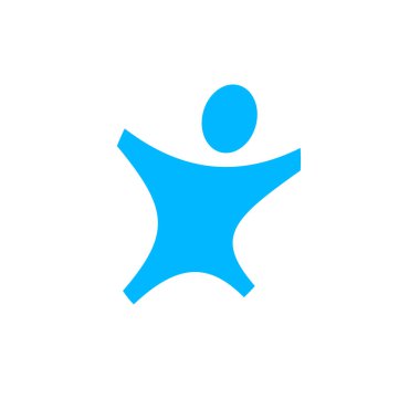 Beyaz, iş adamı işadamı sembolüne izole edilmiş basit insan vektör simgesi veya logosu.