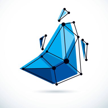 Soyut izometrik yapı, düşük polivektör arkaplan. Teknoloji ve bilim kavramsal